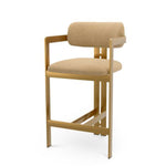 Counter Stool Donato Brushed brass finish | stratfort honey 83% rayon | 17% cotton Chairs & Sofas CMA0288 10