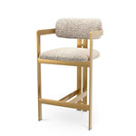Counter Stool Donato Brushed brass finish | montclair sliver 67% polyester | 20% cotton | 13% rayon Chairs & Sofas CMA0294 13