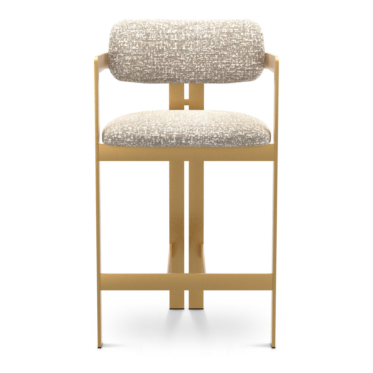 Counter Stool Donato Brushed brass finish | montclair sliver 67% polyester | 20% cotton | 13% rayon Chairs & Sofas CMA0294 3