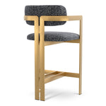Counter Stool Donato Brushed brass finish | montclair blue 67% polyester | 20% cotton | 13% rayon Chairs & Sofas CMA0295 4