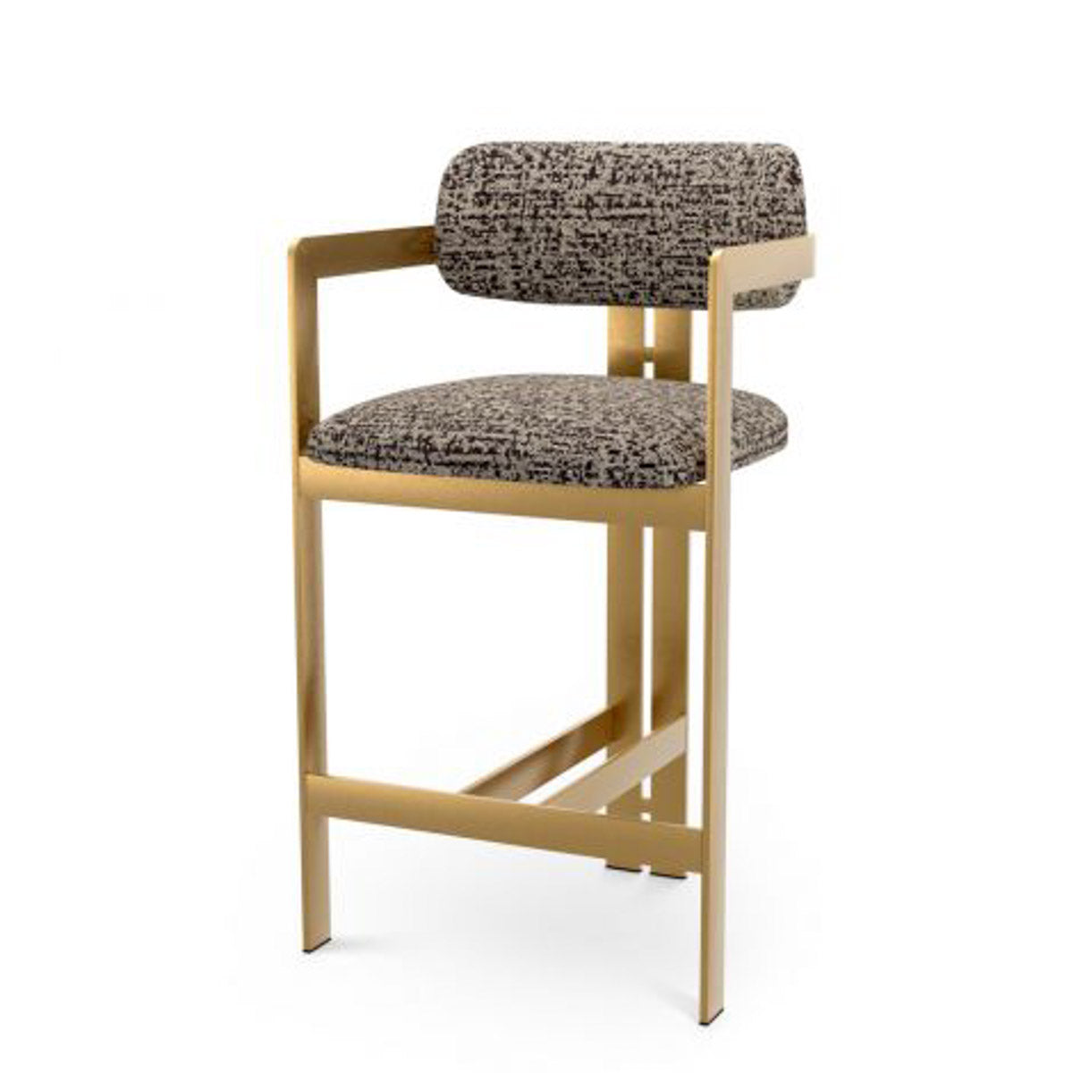 Counter Stool Donato Brushed brass finish | montclair dark brown 67% polyester | 20% cotton | 13% rayon Chairs & Sofas CMA0296 12