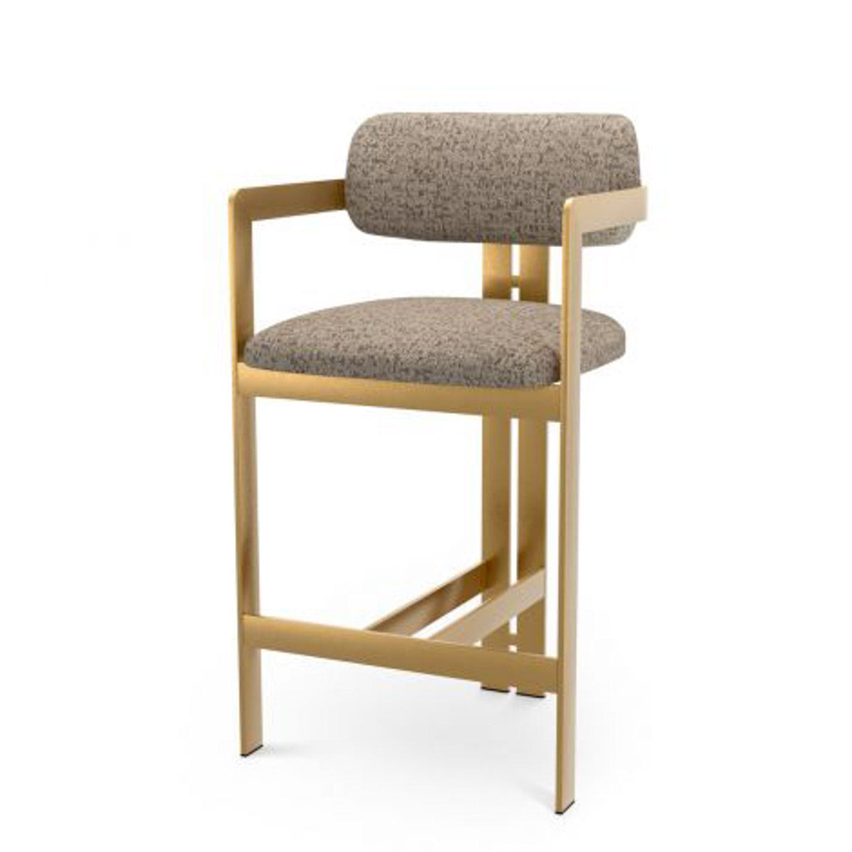 Counter Stool Donato Brushed brass finish | montclair warm grey 67% polyester | 20% cotton | 13% rayon Chairs & Sofas CMA0297 12