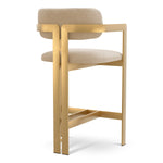 Counter Stool Donato Brushed brass finish | hastings beige 100% polyester Chairs & Sofas CMA0298 4