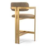 Counter Stool Donato Brushed brass finish | hastings brown 100% polyester Chairs & Sofas CMA0299 4