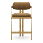 Counter Stool Donato Brushed brass finish | hastings camel 100% polyester Chairs & Sofas CMA0300 3