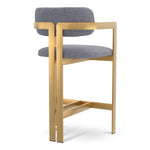 Counter Stool Donato Brushed brass finish | hastings light blue 100% polyester Chairs & Sofas CMA0301 4