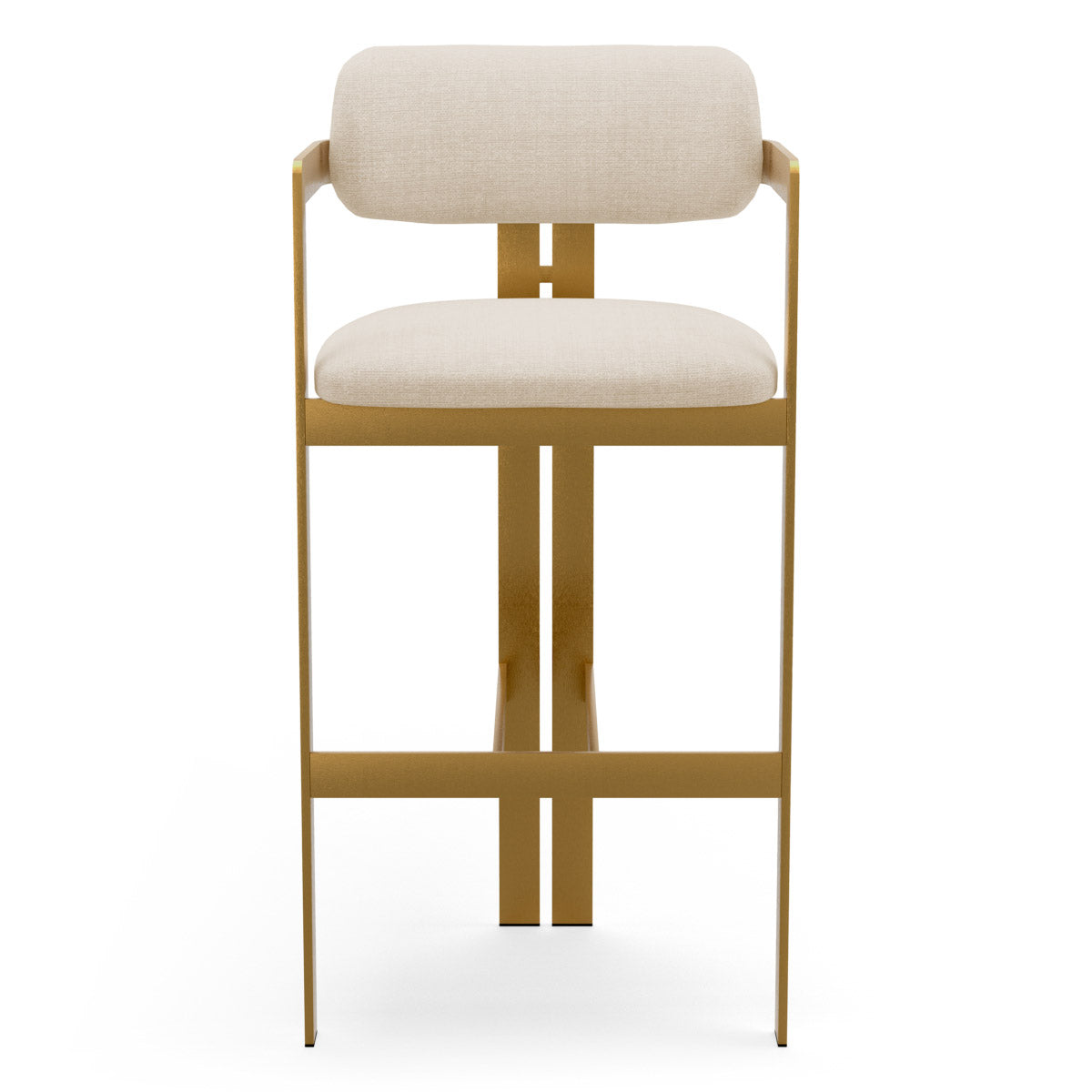Bar Stool Donato Brushed brass finish | stratfort pearl 83% rayon | 17% cotton Chairs & Sofas CMA0309 3