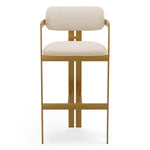 Bar Stool Donato Brushed brass finish | stratfort pearl 83% rayon | 17% cotton Chairs & Sofas CMA0309 3