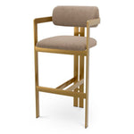 Bar Stool Donato Brushed brass finish | stratfort warm grey 83% rayon | 17% cotton Chairs & Sofas CMA0310 12