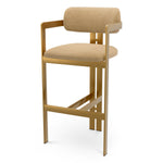 Bar Stool Donato Brushed brass finish | stratfort honey 83% rayon | 17% cotton Chairs & Sofas CMA0311