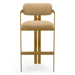 Bar Stool Donato Brushed brass finish | stratfort honey 83% rayon | 17% cotton Chairs & Sofas CMA0311 3