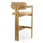 Bar Stool Donato Brushed brass finish | stratfort honey 83% rayon | 17% cotton Chairs & Sofas CMA0311 4