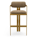 Bar Stool Donato Brushed brass finish | stratfort brown 83% rayon | 17% cotton Chairs & Sofas CMA0312 3