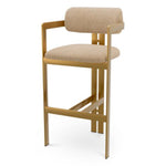 Bar Stool Donato Brushed brass finish | stratfort sand 83% rayon | 17% cotton Chairs & Sofas CMA0313 16