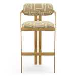 Bar Stool Donato Brushed brass finish | davenport light brown 52% polyester | 48% olefin Chairs & Sofas CMA0315 3