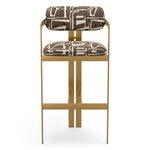 Bar Stool Donato Brushed brass finish | davenport dark brown 52% polyester | 48% olefin Chairs & Sofas CMA0316 3