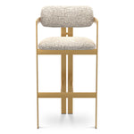 Bar Stool Donato Brushed brass finish | montclair sliver 67% polyester | 20% cotton | 13% rayon Chairs & Sofas CMA0317 3