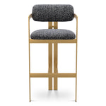 Bar Stool Donato Brushed brass finish | montclair blue 67% polyester | 20% cotton | 13% rayon Chairs & Sofas CMA0318 3