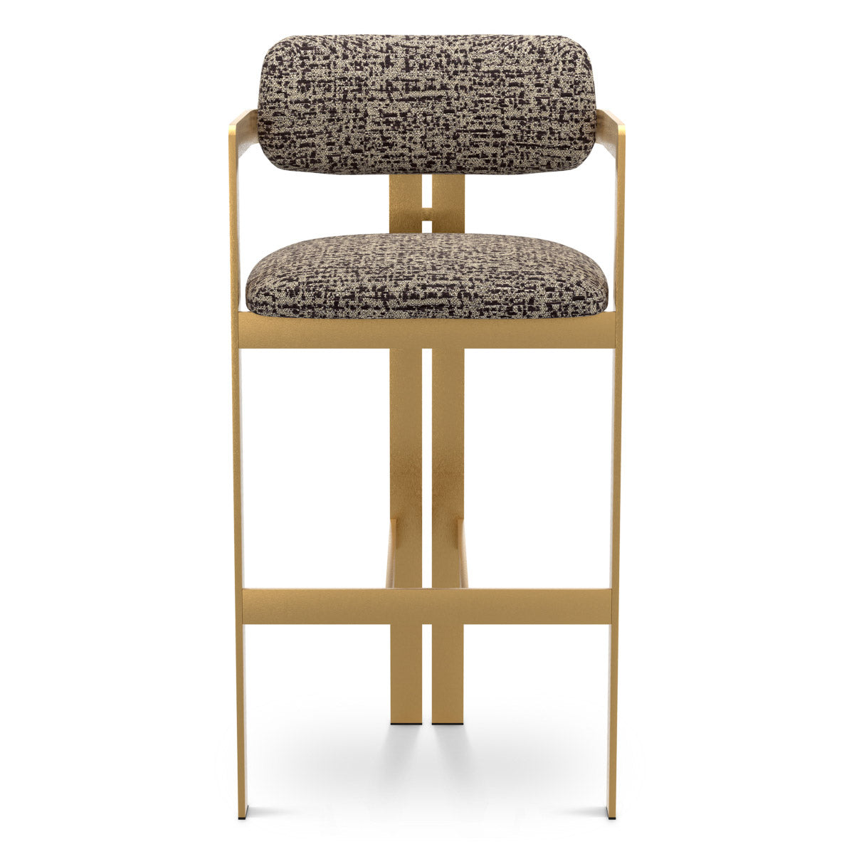 Bar Stool Donato Brushed brass finish | montclair dark brown 67% polyester | 20% cotton | 13% rayon Chairs & Sofas CMA0319 3