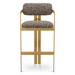 Bar Stool Donato Brushed brass finish | montclair dark brown 67% polyester | 20% cotton | 13% rayon Chairs & Sofas CMA0319 3
