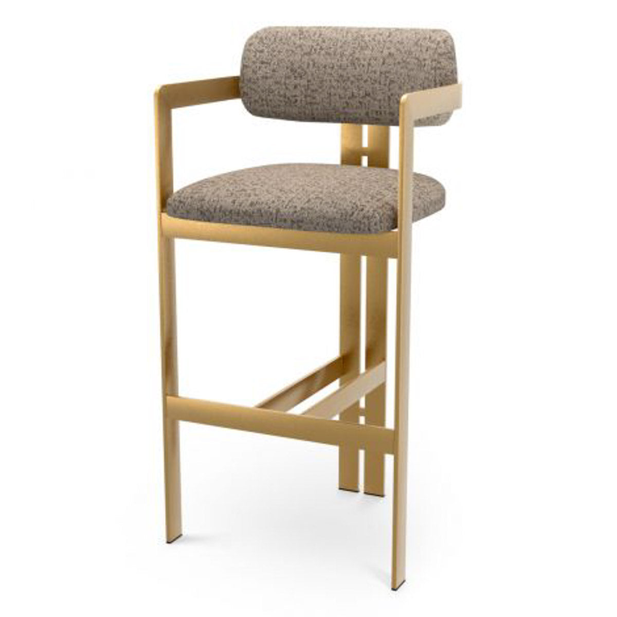 Bar Stool Donato Brushed brass finish | montclair warm grey 67% polyester | 20% cotton | 13% rayon Chairs & Sofas CMA0320 11
