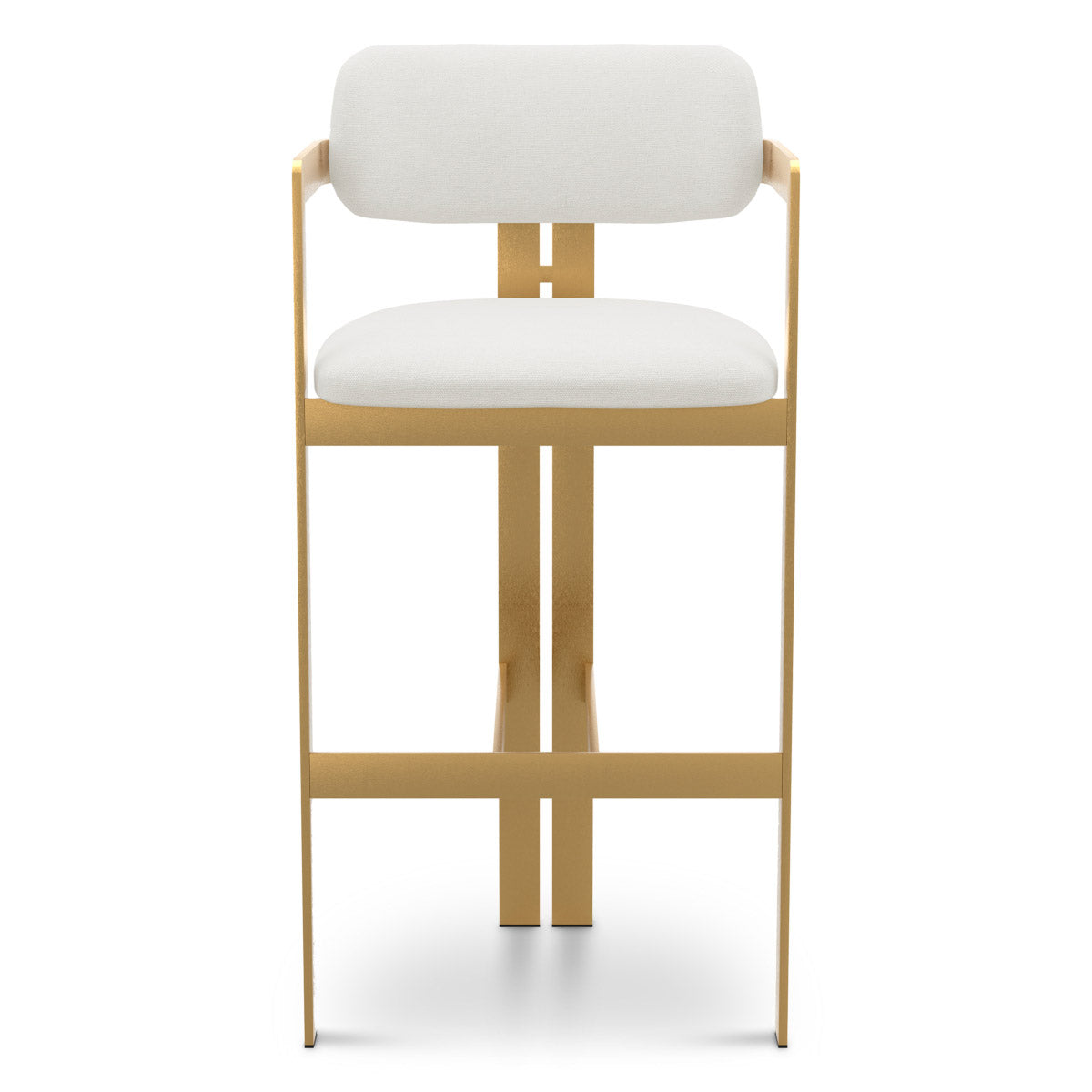 Bar Stool Donato Brushed brass finish | muslin white Chairs & Sofas CMA0331 3
