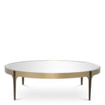 Eichholtz Coffee Table Artemisa L the frame are accentuated by sleek bronze bars on the legs and a round tabletop
