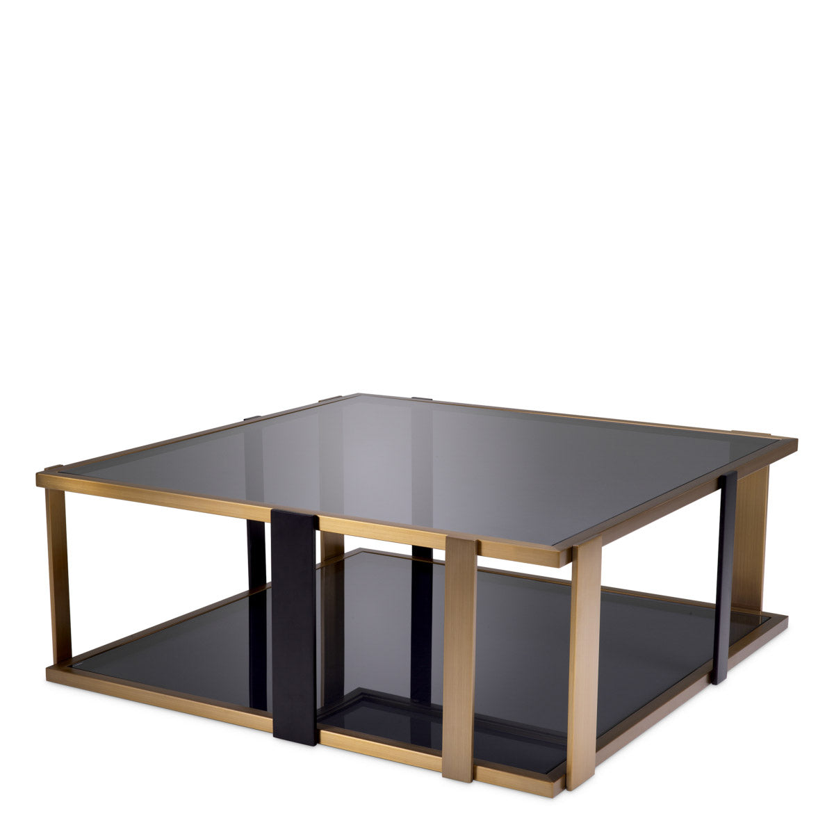 Eichholtz Coffee Table Clio The Clio Coffee Table boasts a harmonious blend of brushed brass, black finish and smoked