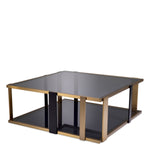 Eichholtz Coffee Table Clio The Clio Coffee Table boasts a harmonious blend of brushed brass, black finish and smoked