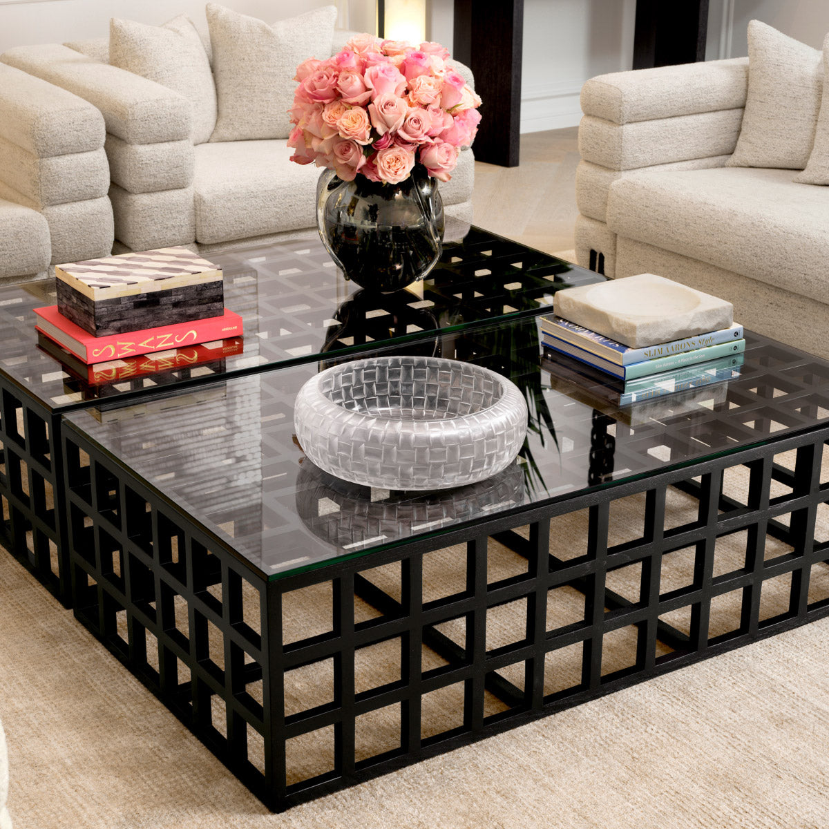 Eichholtz Coffee Table Cubico that exudes sophistication, this piece will seamlessly integrate into any interior design. The clear glass