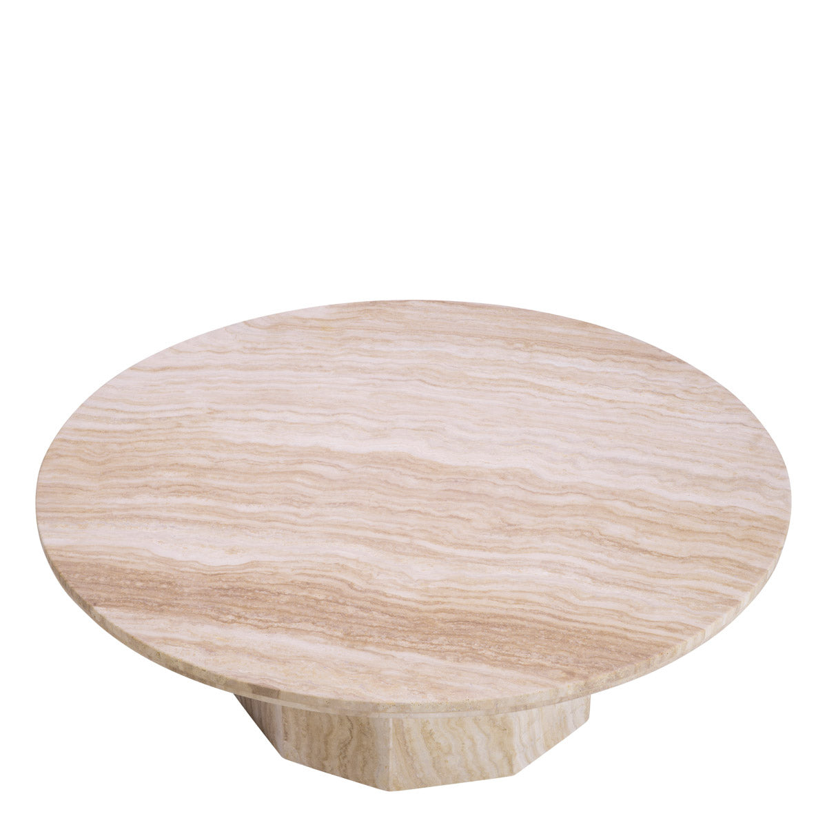 Eichholtz Coffee Table Florence showcases the beauty of natural travertine: each piece boasts a unique color and texture. Elevate