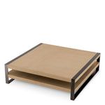 Eichholtz Coffee Table Guinness natural oak veneer showcases the exquisite beauty of the wood grain, adding a touch of