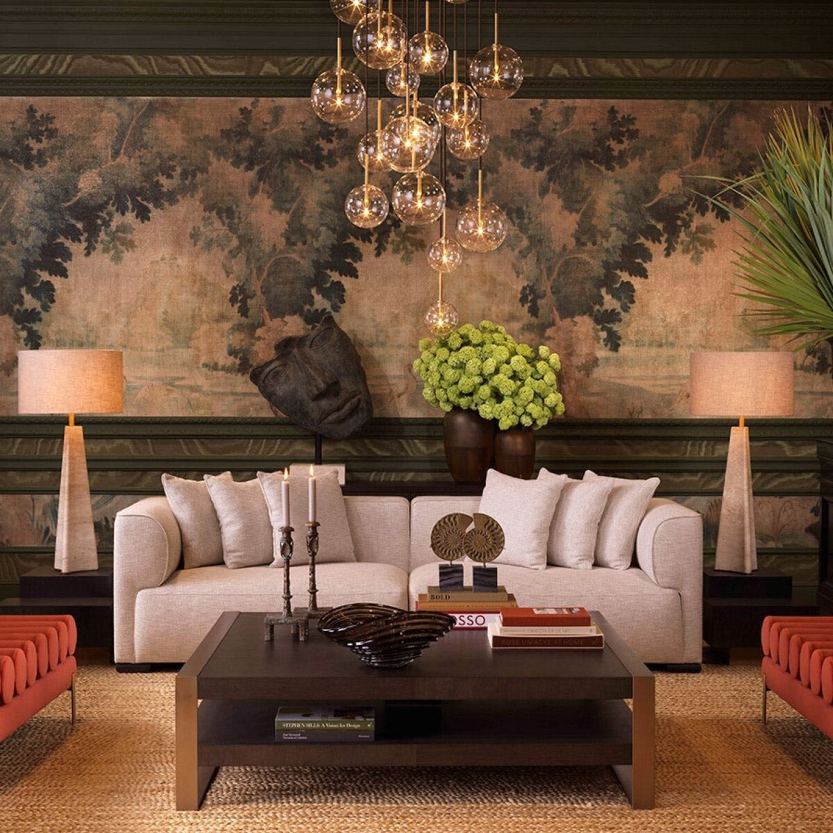 Eichholtz Coffee Table Guinness with a mocha straight oak veneer and a brushed brass finish, the Coffee Table Guinness