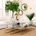 Eichholtz Coffee Table La Quinta yet sturdy frame with a brushed brass finish and a chic grey marble tabletop, it