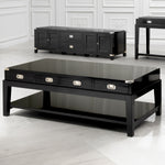 Eichholtz Coffee Table Military materials for a statement in any luxury interior. Dimensions W 55.5" D 28.0" H 19.0"