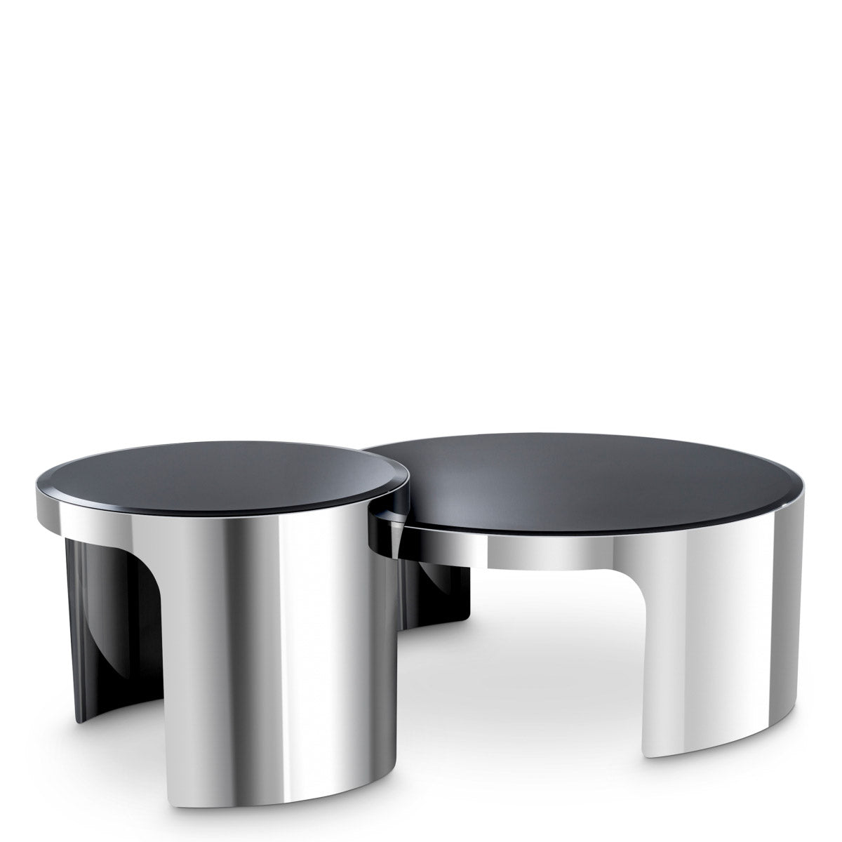 Eichholtz Coffee Table Piemonte set of 2 and elegant curves of these two nesting tables are perfectly complementary. With a mirrored tabl...