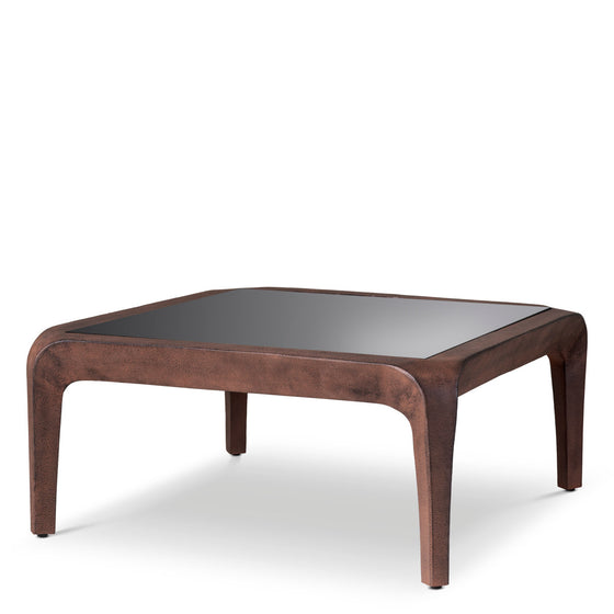 Eichholtz Coffee Table Quentin Presenting the Quentin Coffee Table—a stunning fusion of recycled aluminum and sleek black glass. Its
