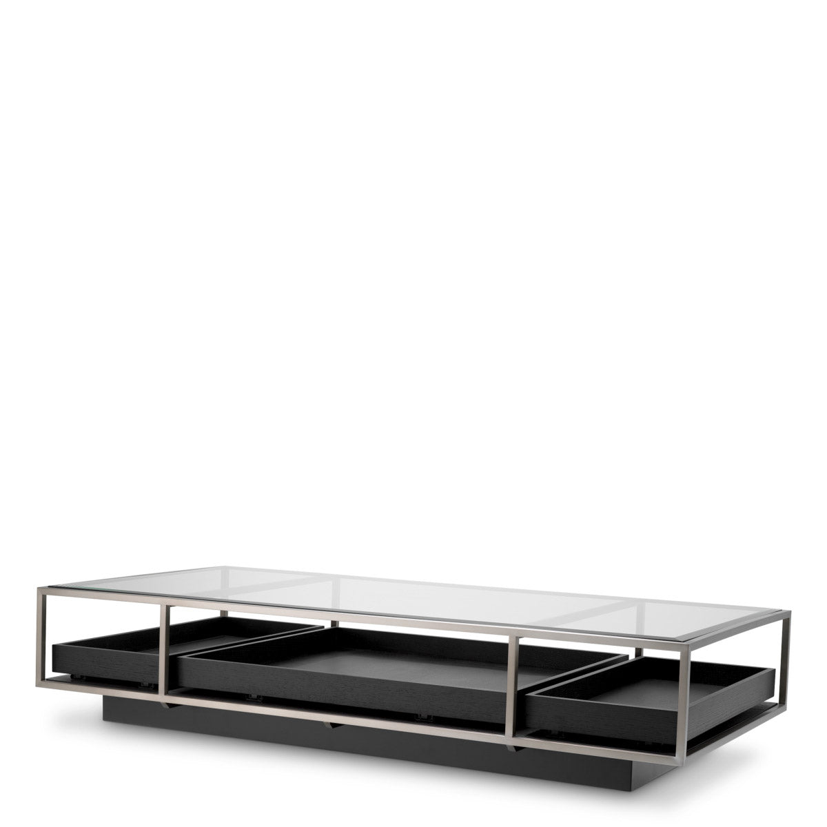 Eichholtz Coffee Table Roxton Unveil sophistication with the Coffee Table Roxton in a brushed steel finish. Its clear glass