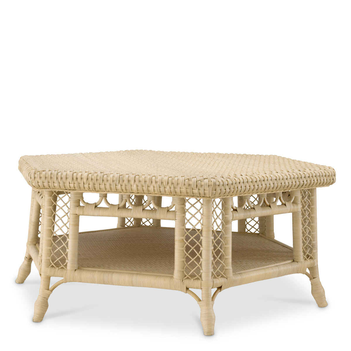 Eichholtz Coffee Table Saba Hexagon Introducing the Eichholtz Coffee Table Sabe Hexagon, crafted from natural rattan. This stylish piece...