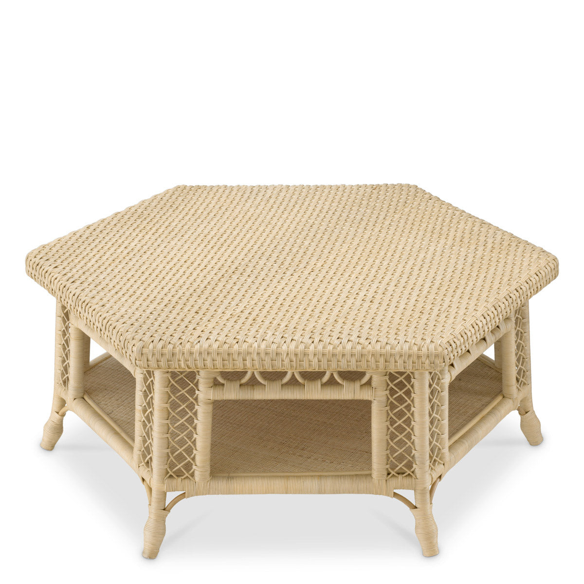 Eichholtz Coffee Table Saba Hexagon a modern hexagonal design, blending natural materials with contemporary aesthetics. Perfect for addin...