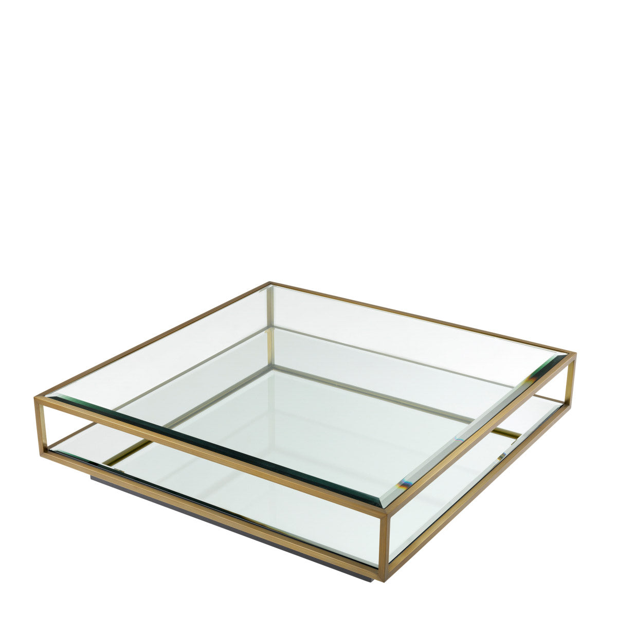 Eichholtz Coffee Table Tortona L by a sleek frame with a brushed brass finish, this sleek furniture piece features a