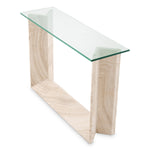 Eichholtz Console Table Fortuna and sophistication, creating a stunning contrast against the organic textures of the travertine. Console...