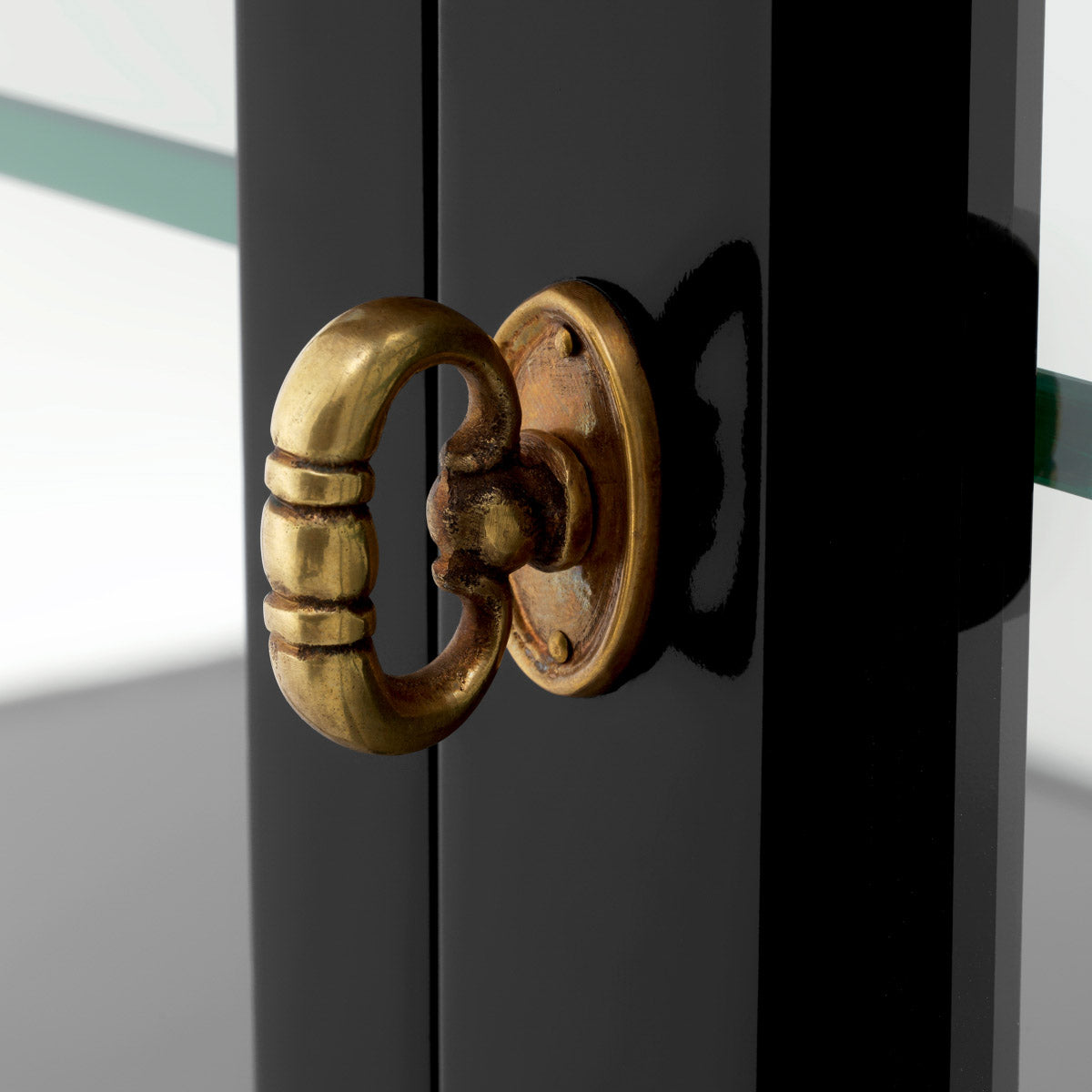 Eichholtz Console Table Gala and clear glass shelving. Its design seamlessly blends historical elegance with modern sophistication, makin...