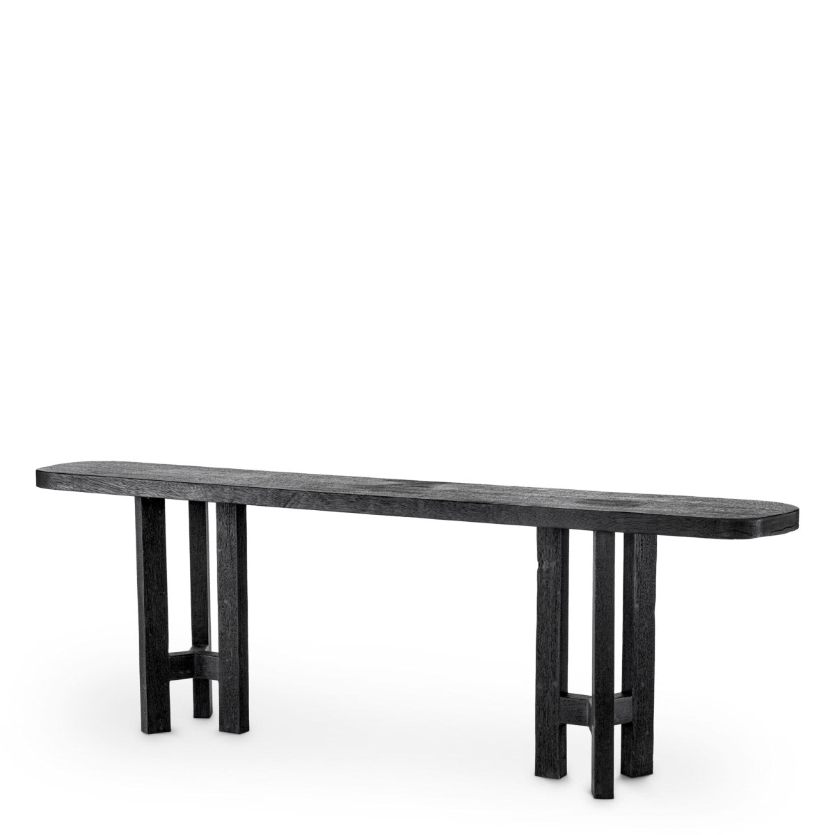 Eichholtz Console Table Libertine the home. The table boasts three legs on each side, adding to its distinctive design