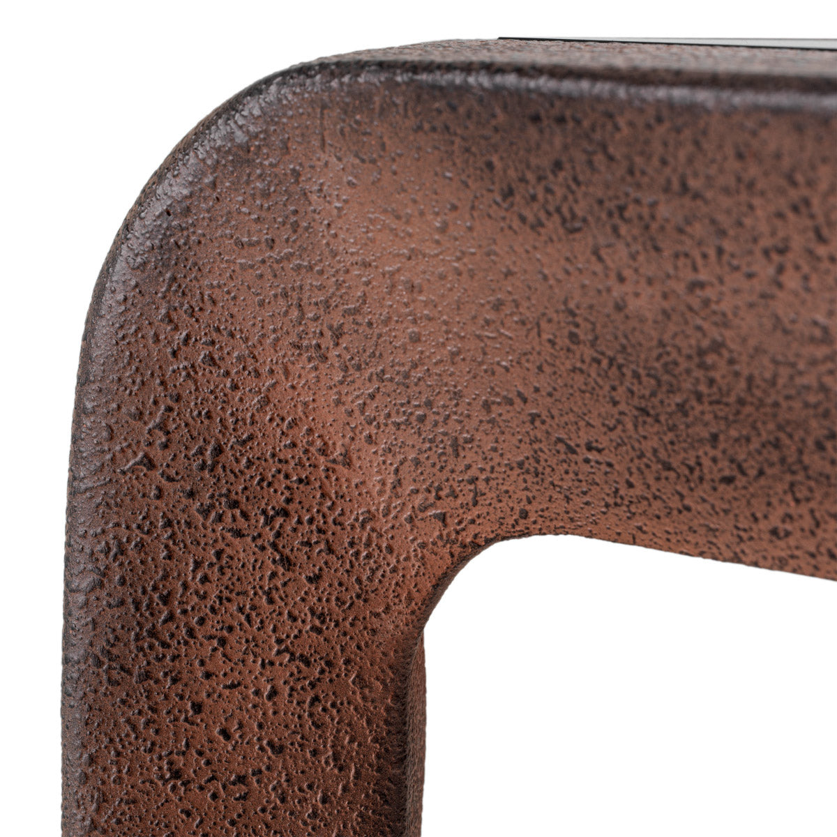 Eichholtz Console Table Quentin of modern elegance and sustainable design. Its recycled aluminium frame, showcasing an oxidized look, is