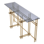 Eichholtz Console Table Quinn space a touch of decadence and design. Combine with the brushed brass Quinn Mirror. Console