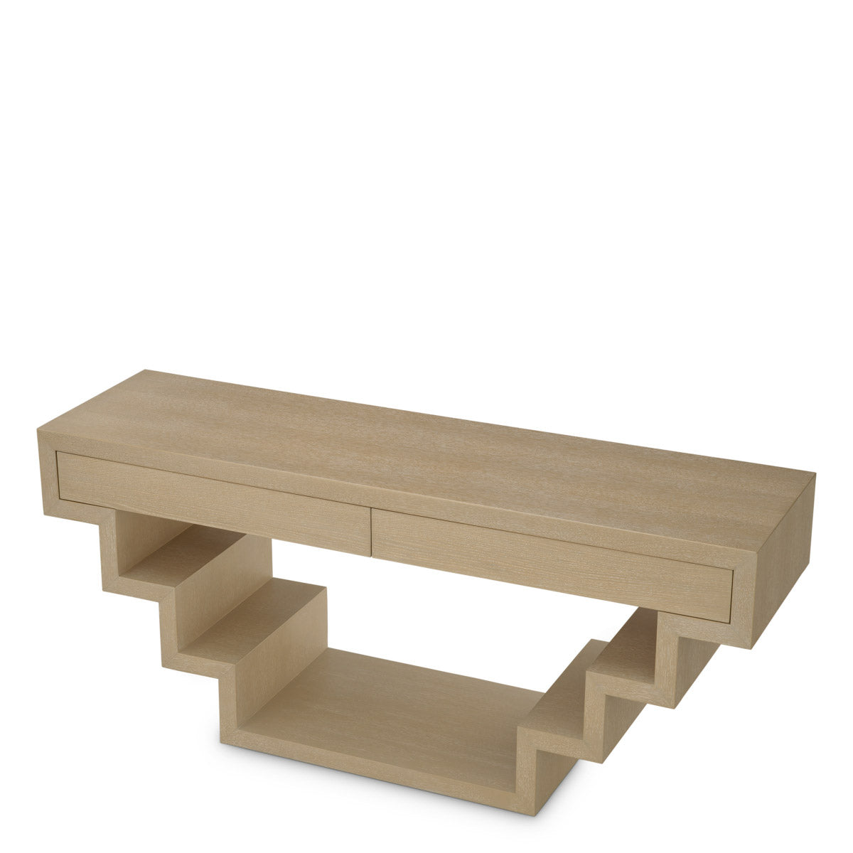 Eichholtz Console Table Rialto avant-garde piece features a washed oak veneer, presenting a sophisticated, modern silhouette that effortl...