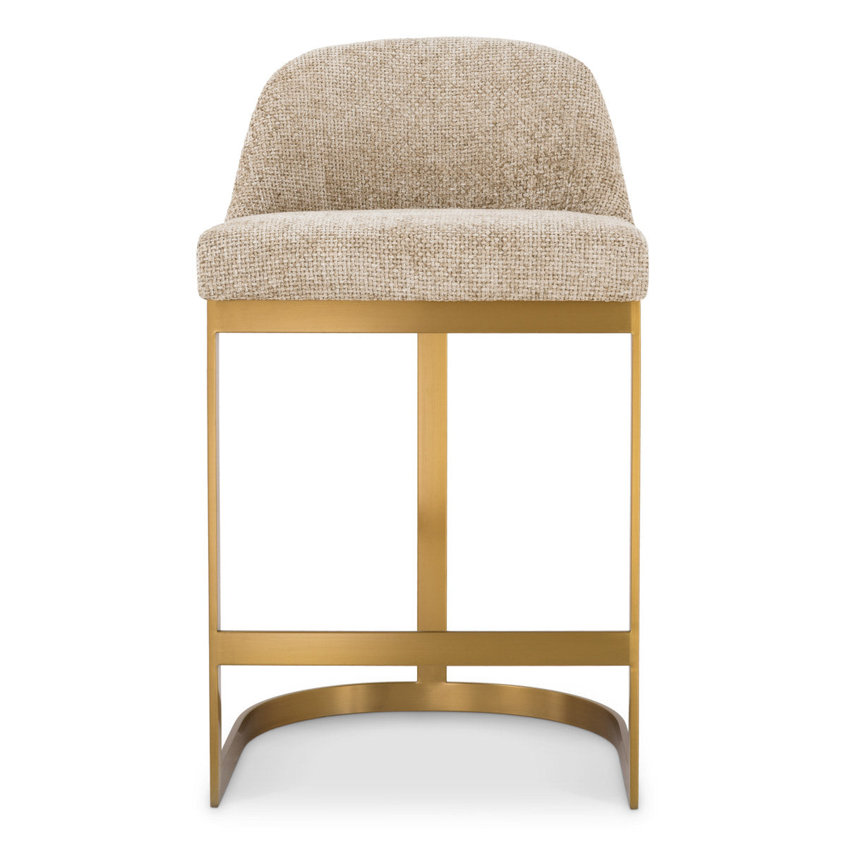 Eichholtz Counter Stool Condos Sand upholstery and a brushed brass finish, this stool is crafted to perfection. Embrace a