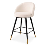 Eichholtz Counter Stool Cooper set of 2 Enveloped in lavish bouclÃ© cream fabric, these counter stools are a feast for the senses.