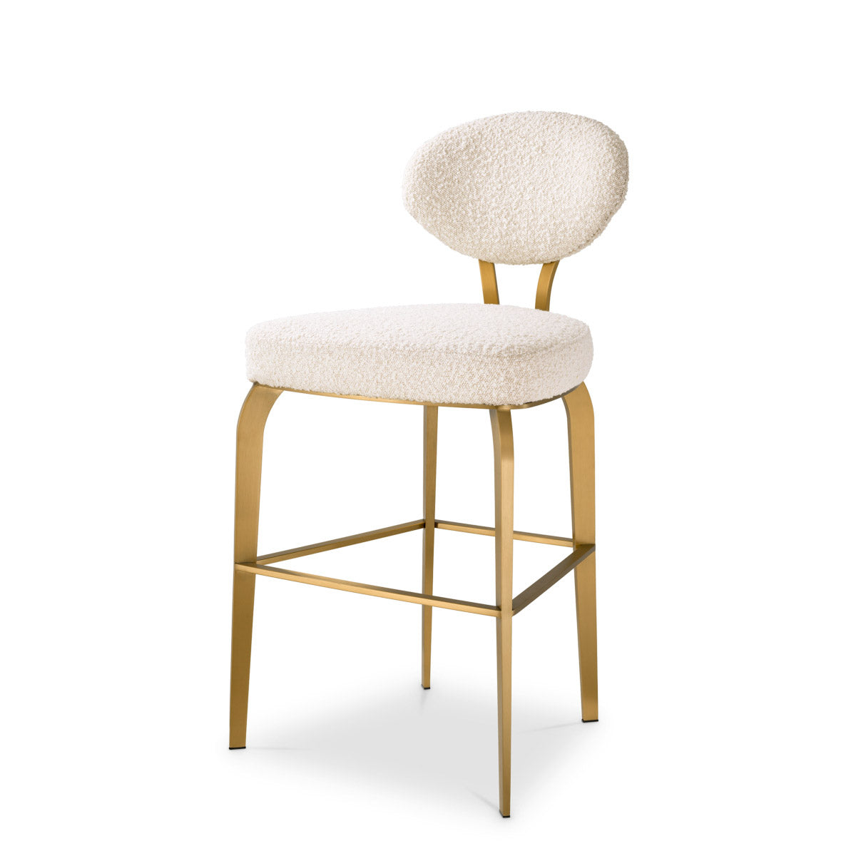 Eichholtz Counter Stool Dorrego The exquisite Counter Stool Dorrego is an embodiment of modern luxury. Enveloped in sumptuous Bouclé